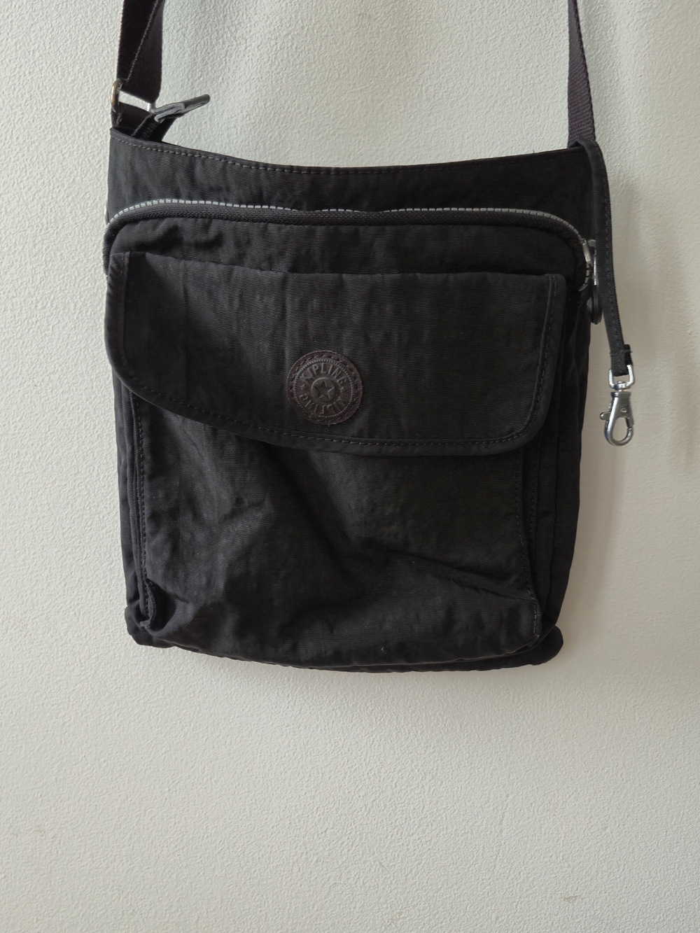 Kipling Black Nylon Crossbody Bag